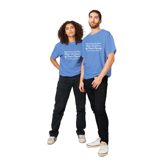 Schweres Unisex T-Shirt mit Rundhalsausschnitt Oma+Opa
