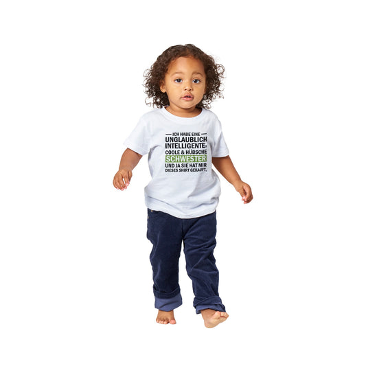 Klassisches Baby-T-Shirt mit Rundhalsausschnitt-Schwester